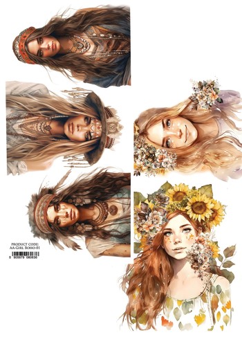 Boho Girl 6x12''  dodatki    